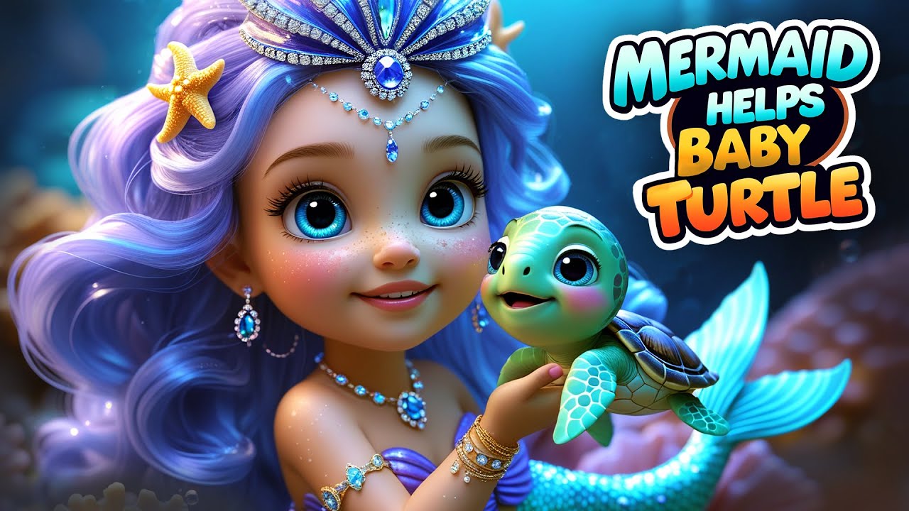Mermaid Helps Baby Turtle 🧜‍♀️ | English Moral Stories | Bedtime Stories