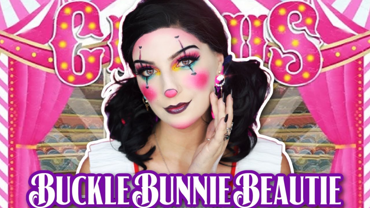 Cute Clown Halloween Makeup Tutorial | Buckle Bunnie Beautie