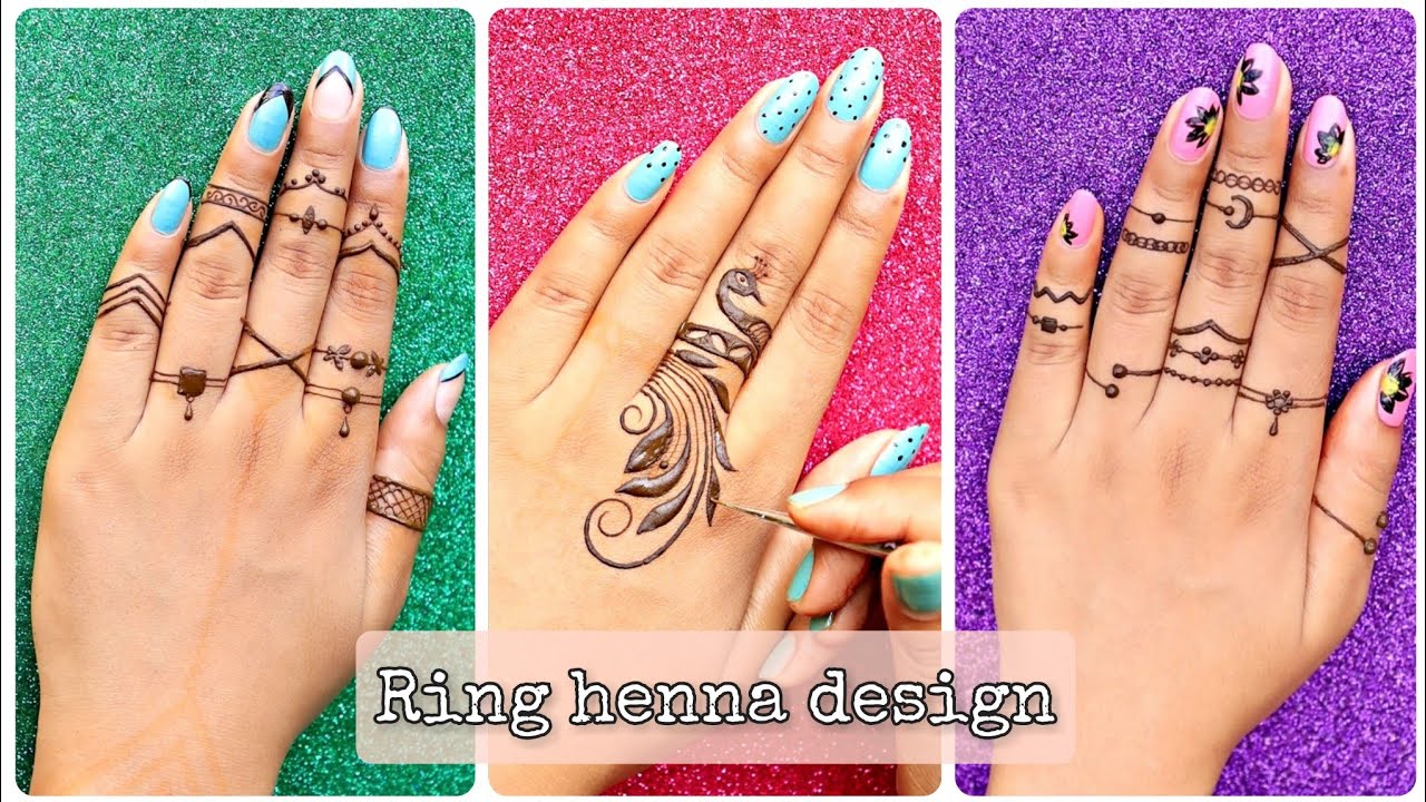 Top-3 ring henna design | ring mehndi design | peacock mehndi design | Mehndi Creations