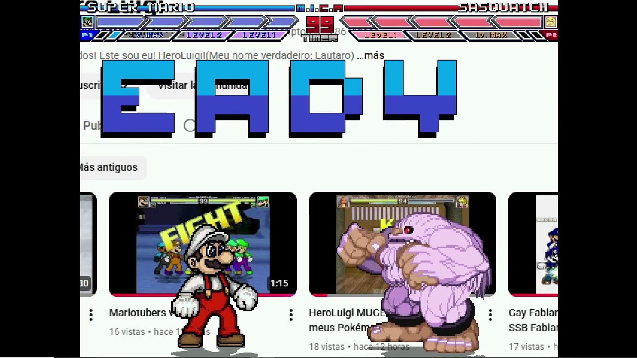 Karane MUGEN Battle #389: Super Mario vs Sasquatch