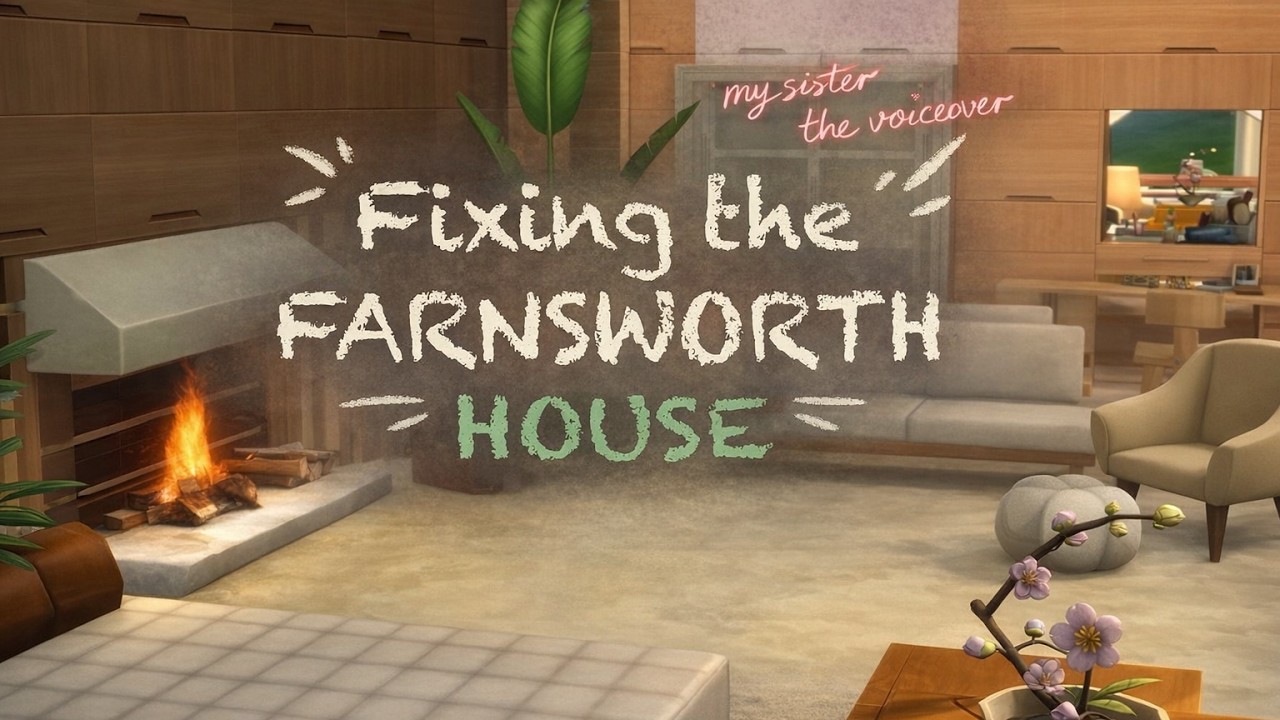 An Architectural Disaster? | Tried to Fix It | Farnsworth House | Speed Build | NO CC | TheSims4