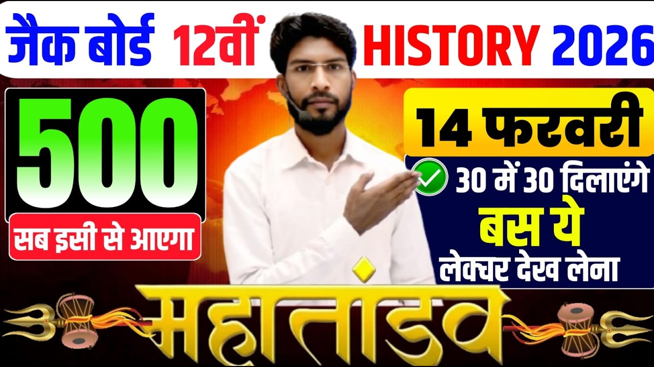 14 Feb का वायरल प्रश्न | Class 12 History All VVI MCQ Exam 2026 |  History VVI objective 2026