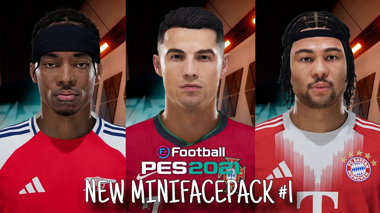 PES 2021 - NEW MINIFACEPACK #1 MADUEKE / CRISTIANO RONALDO / GNABRY