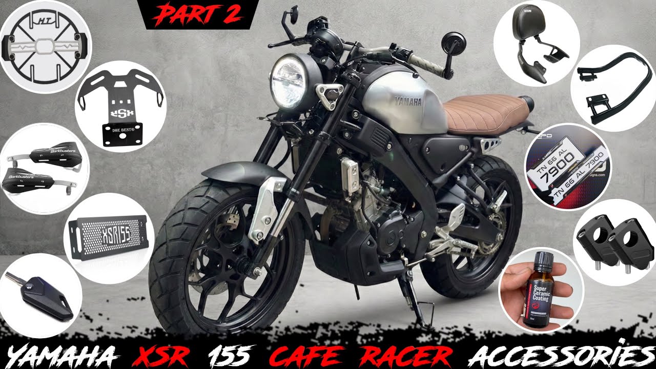 Yamaha XSR 155 full modification into cafe racer 🔥xsr 155 exhaust,handlebar,tail tidy,back rest