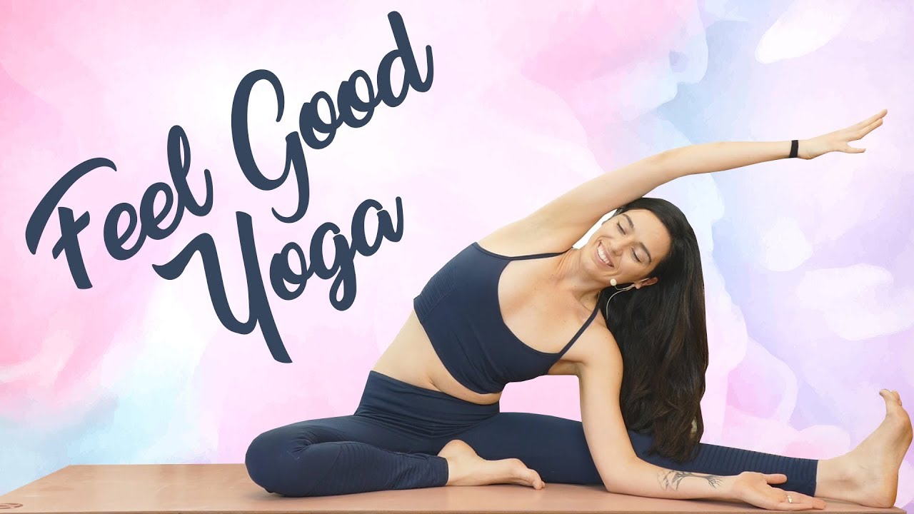 Feel Good Yoga for a Stressful Day, 20 Minute Class with Julia Marie, Relaxing Gentle Stretches