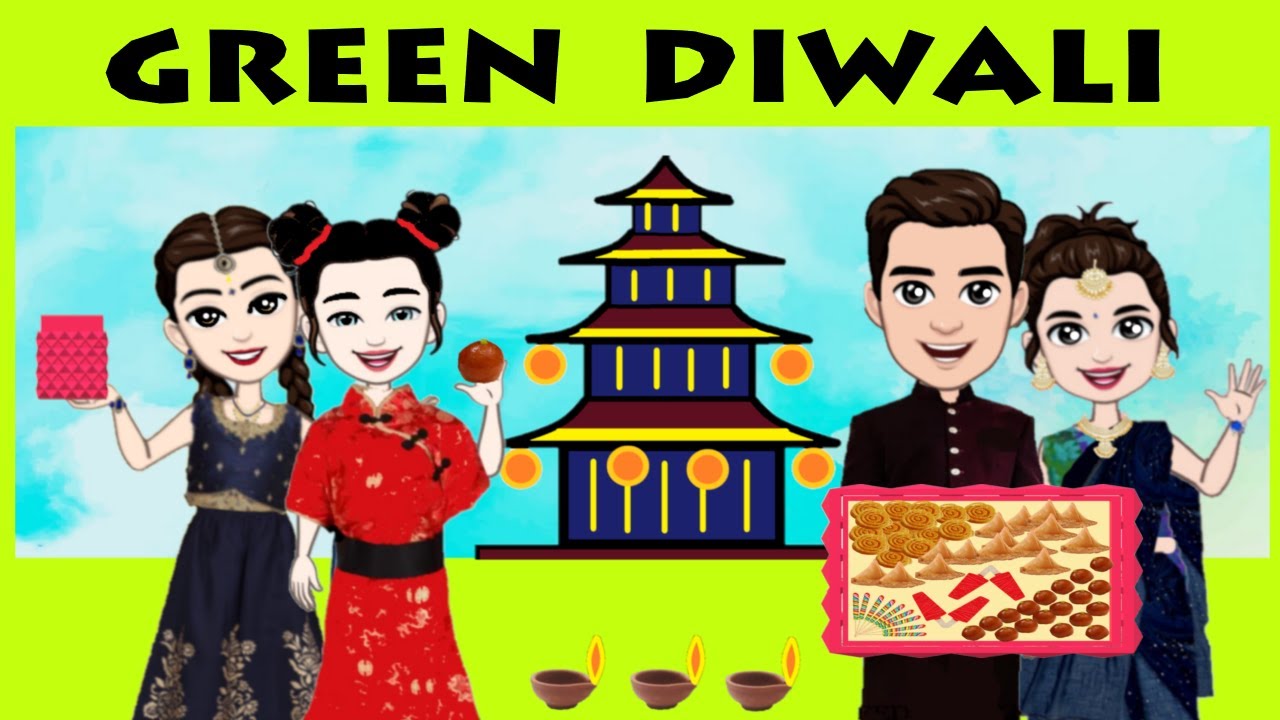 How to celebrate traditional ECO-FRIENDLY Diwali festival WITHOUT fireworks! Diwali Story in English