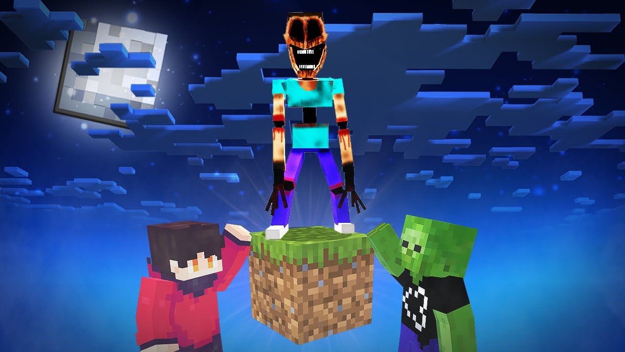 Surviving on the SCARIEST BLOCK in Minecraft..