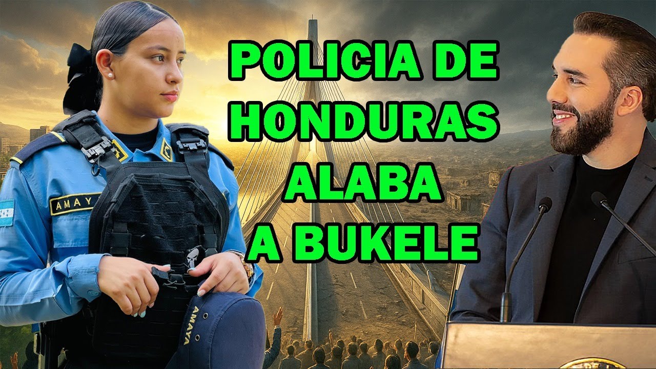 Policía de Honduras se rinde a Bukele en la TV por lo que ha logrado en El Salvador