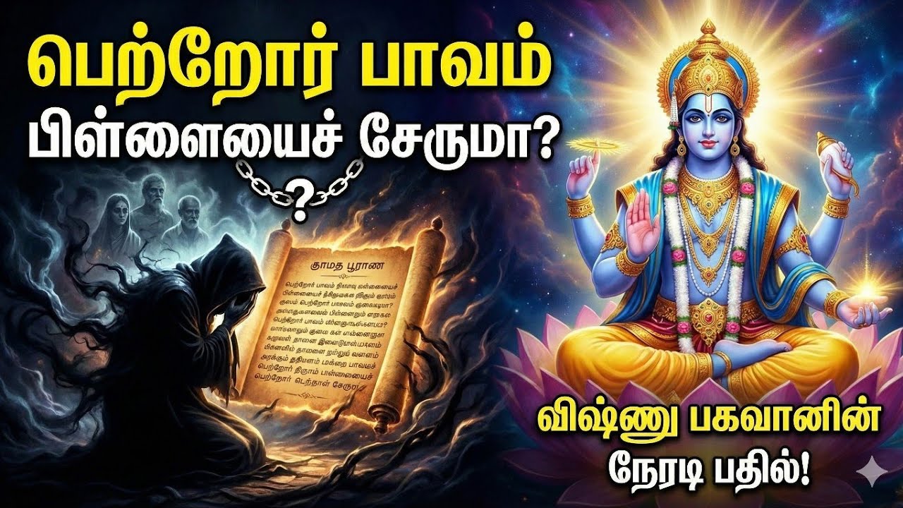 பெற்றோர் செய்த பாவம் பிள்ளையைச் சேருமா? | கருட புராணம் விஷ்ணு பகவானின் நேரடி பதில்! #vishnu #tamil 