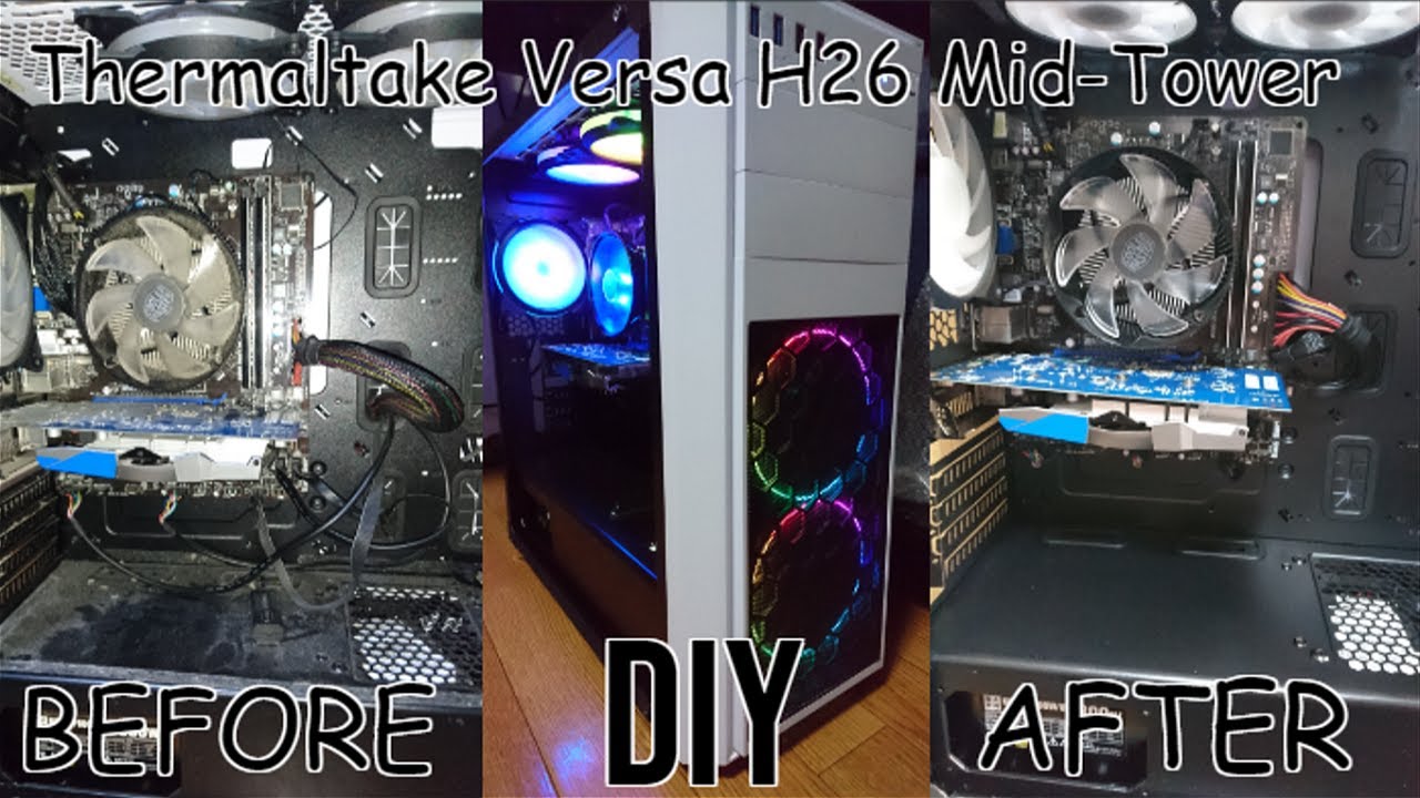 Thermaltake Versa H26 Mid-Tower PC Case Deep Clean DIY