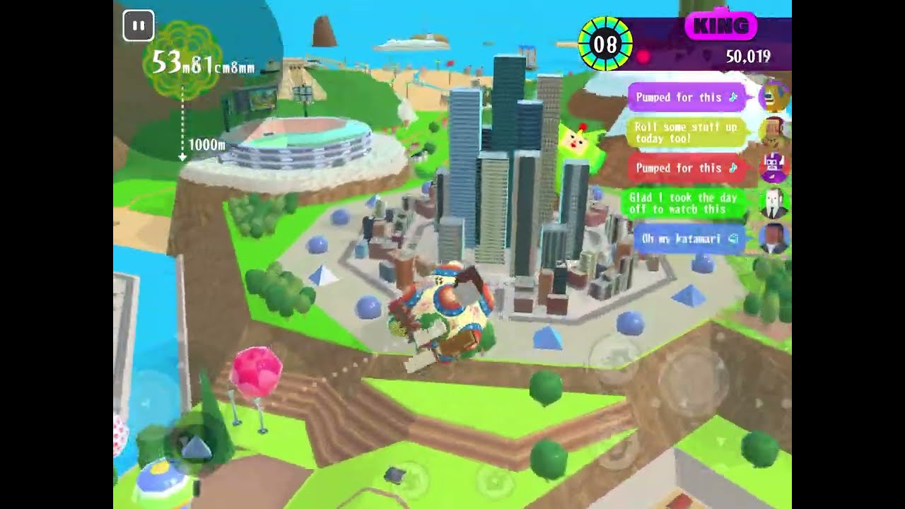 Katamari Damacy Rolling Live -- First time I rolled up the King :)