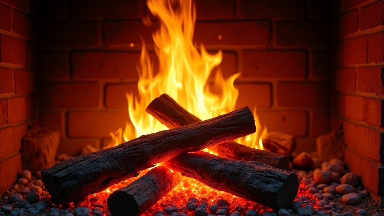 🔥 FIREPLACE 4K (LIVE 24/7). Fire Background with Crackling Fire Sounds. Cozy Fireplace