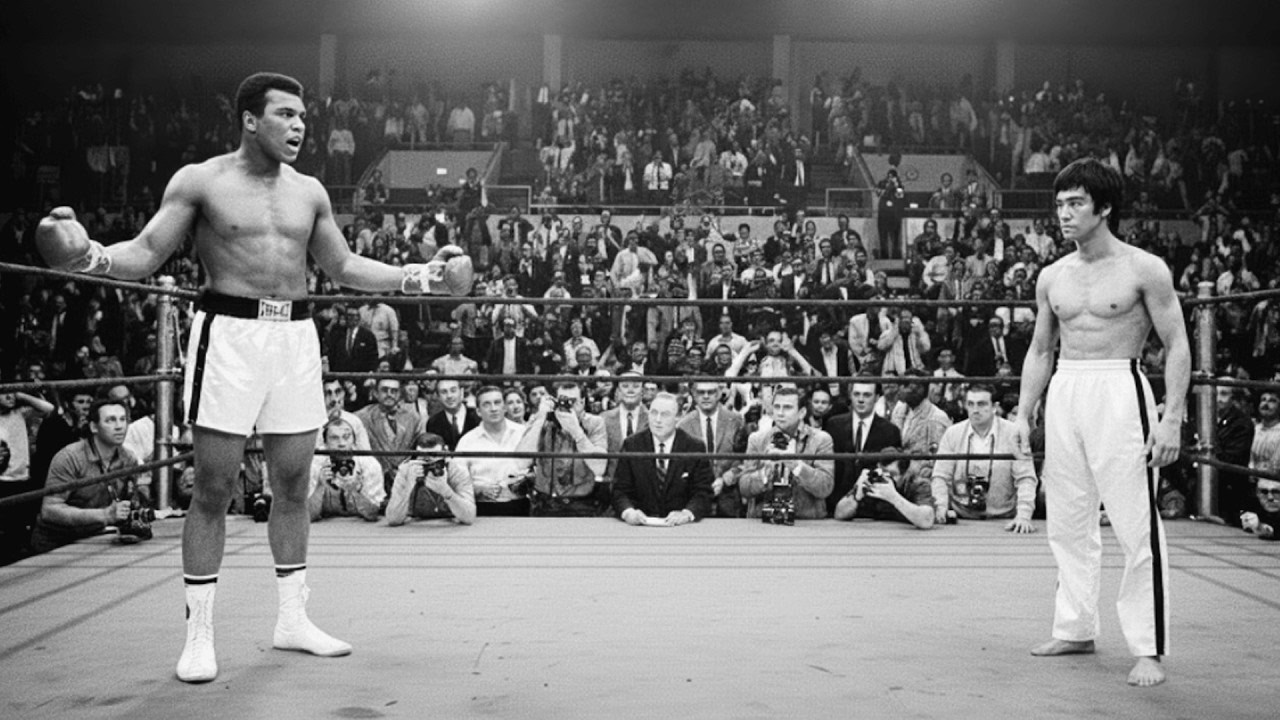 Ali miró a Bruce Lee y le dijo “golpéame”...3 segundos después, el ring quedó en silencio