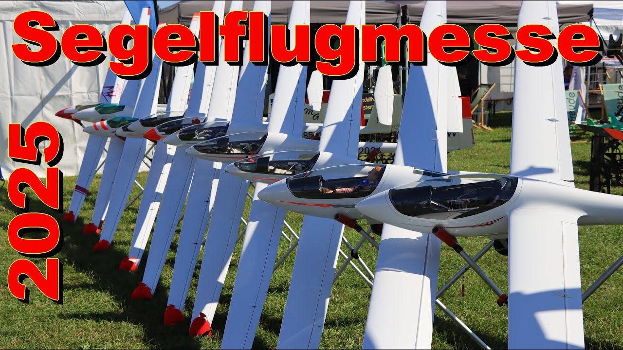 Segelflugmesse und Flugshow 2025 Schwabmuenchen Germany (4K)