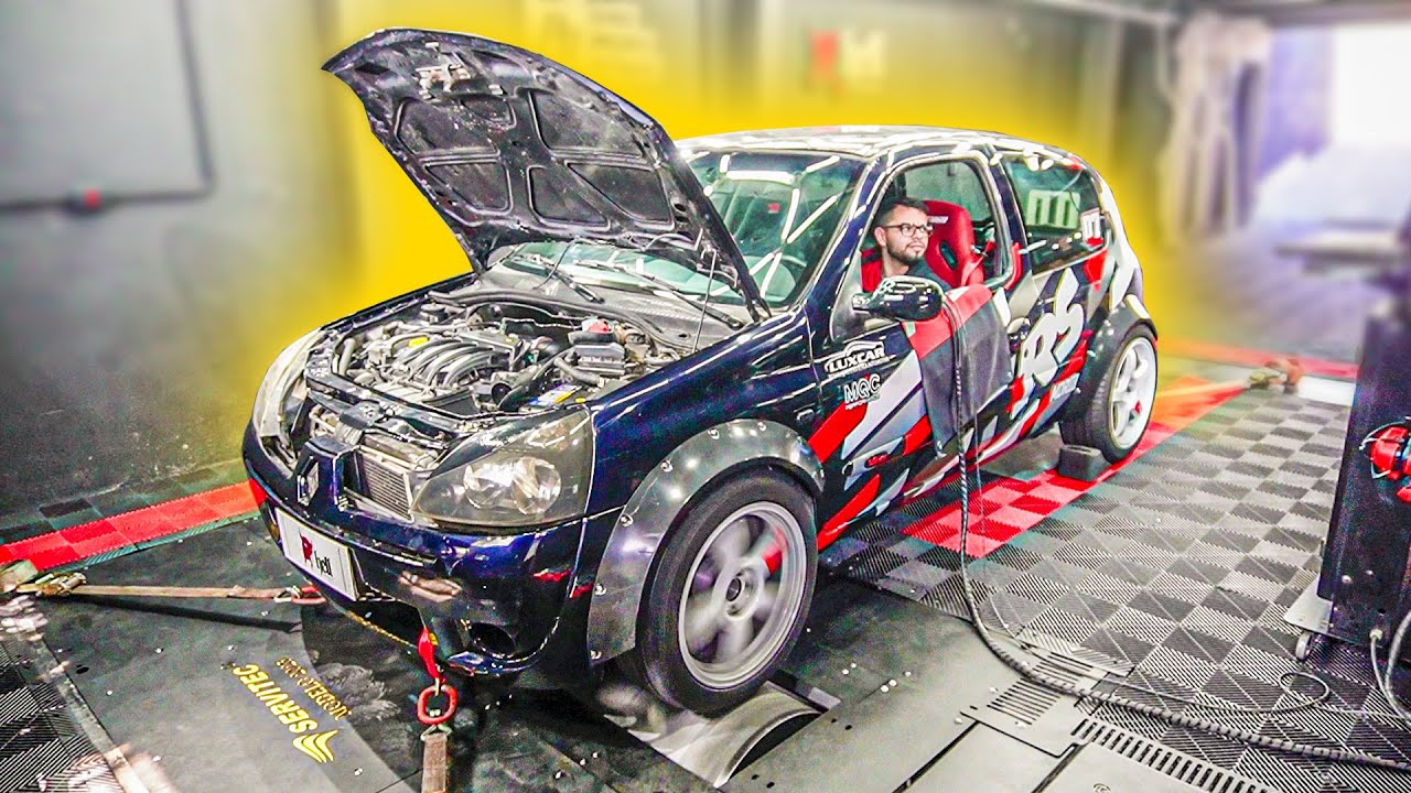 Clio 1.6 K4M com FILTRO RS no DINAMÔMETRO (TESTE COM e SEM CAPA PRÉ-FILTRO)