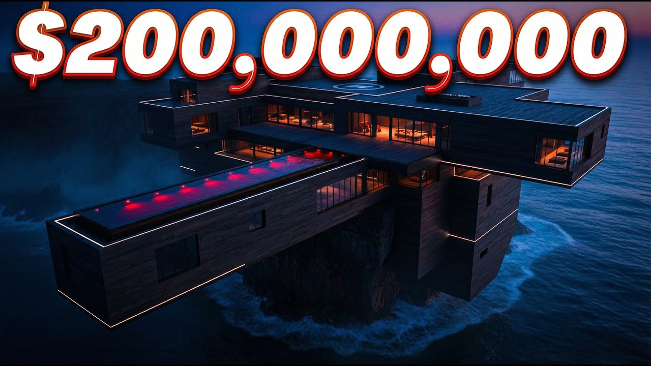 Внутри особняка суперзлодея на скале стоимостью 200&nbsp;000&nbsp;000 долларов | Мегакрепость в стиле брута...