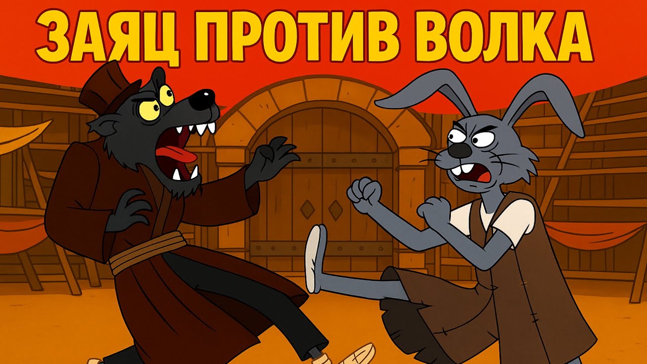 1 Тест на отцовство перешёл в мордобой. Заяц против Волка: и снова не поделили Лису. Мульт анекдоты