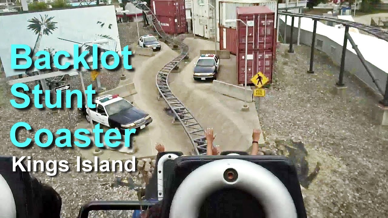 2018 Backlot Stunt Coaster On Ride HD POV Kings Island