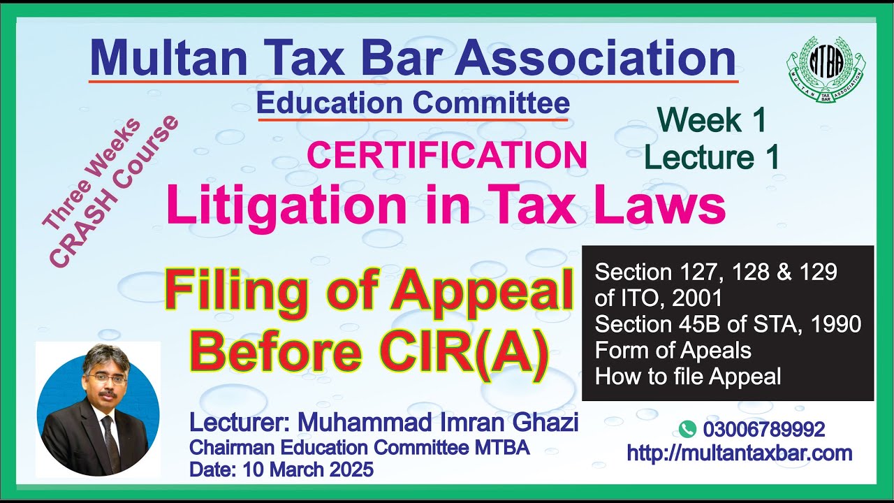 Mastering Income Tax Appeals: How to file Appeal before CIR(Appeals) | Lecture 1 | Crash Course