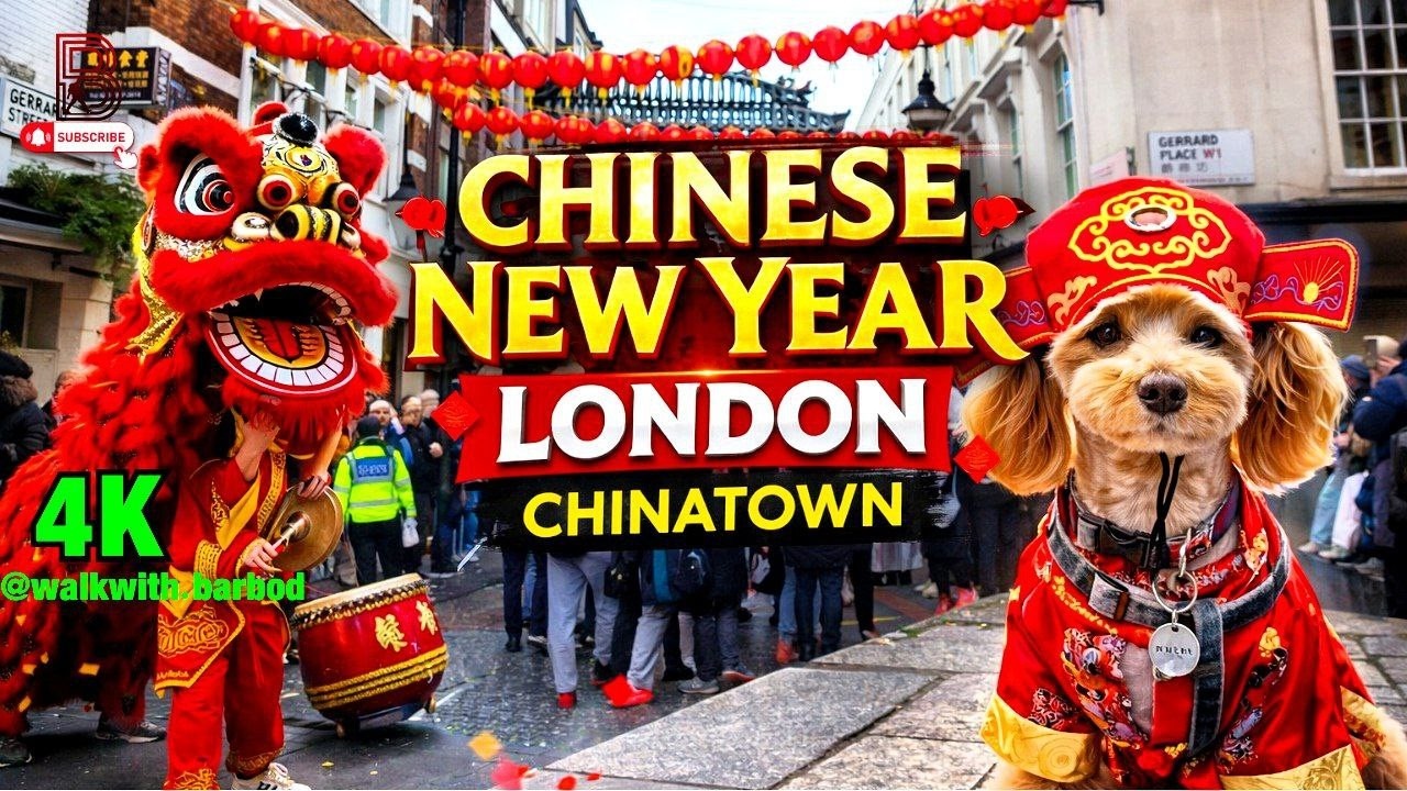 London Chinese New Year Parade 2026 🔥 Lion Dance & Explosive Firecrackers 4K,HD