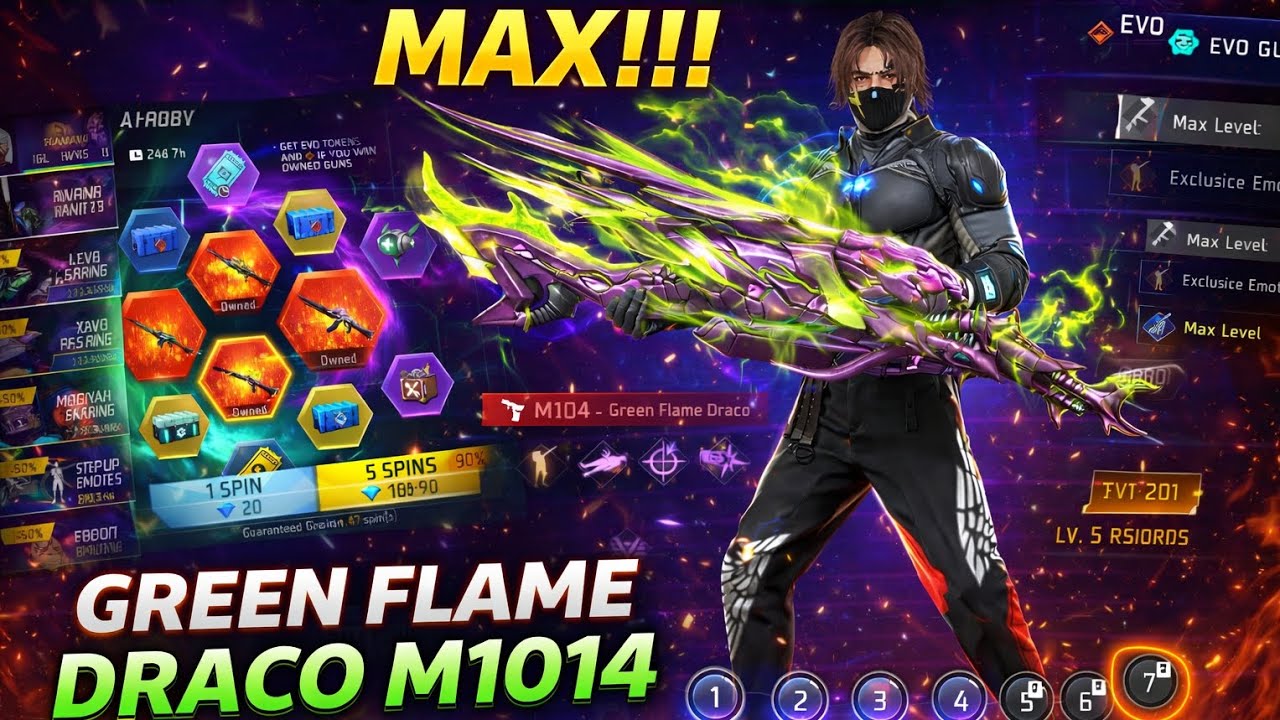 Evo Vault Spin Gone Crazy! Green Flame Draco M10 Max Upgrade 🔥