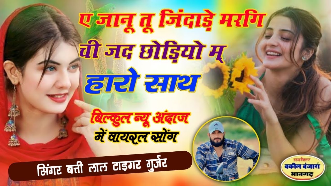 ए जानू तू जी दिन ही मरगि ची जद छोड़ियो म्हारो साथ लाडली सिंगर हनुमान बंजारा करौली 7850099782