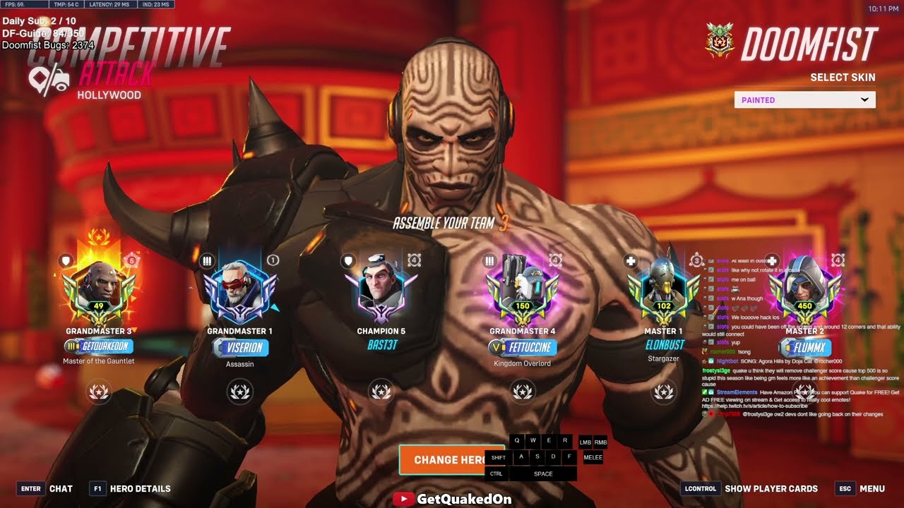 Overwatch 2 Rollout Doomfist God GetQuakedOn Intense 6 vs 6 Gameplay