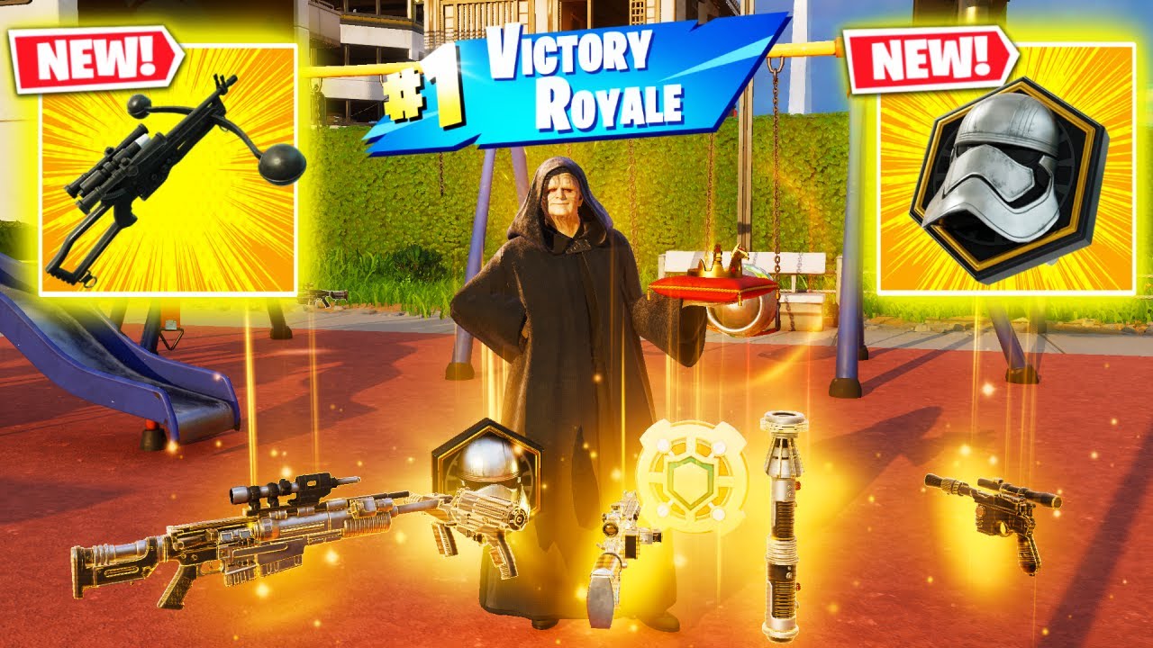 PALPATINE vs NEW 3 MEDALLIONS & WEAPONS MYTHIC&rsquo;S CHALLENGE ( NEW! FORTNITE GALACTIC BATTLE )