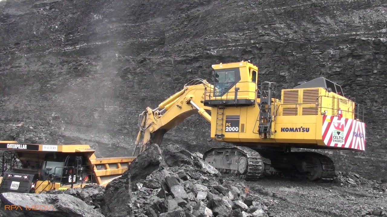 Celtic Energy's Komatsu PC2000 and PC3000 at work