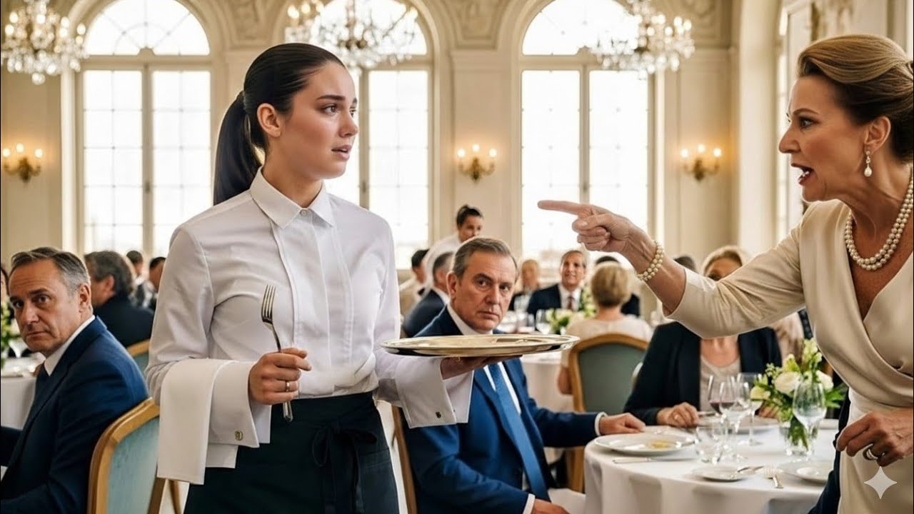 Serveuse licenciée — le milliardaire se fige