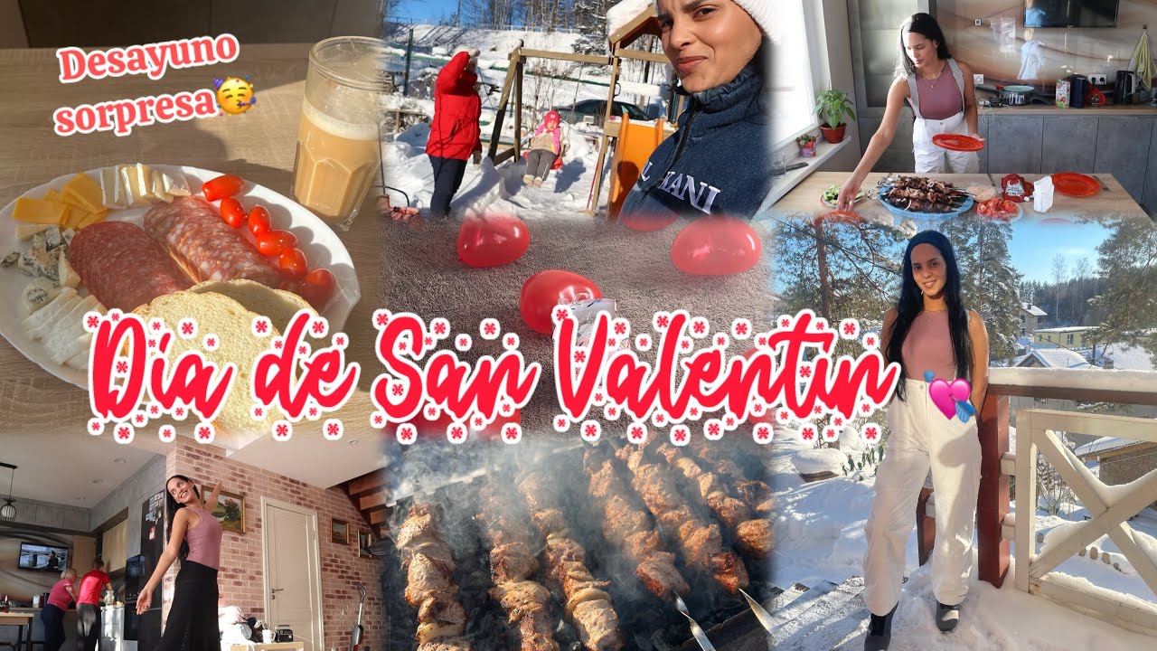 Así fue el día de San Valentín💝Asado en el patio ,me preparó un desayuno delicioso‼️