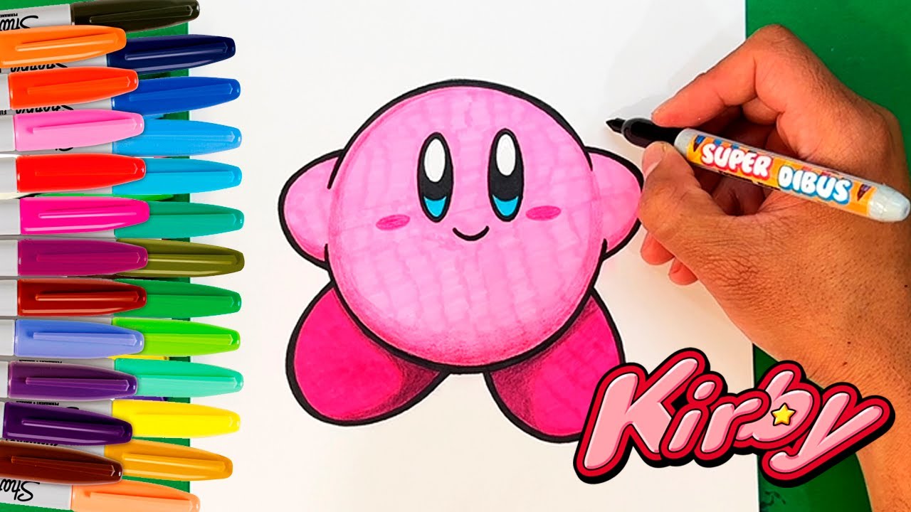 COMO DIBUJAR A KIRBY ORIGINAL FACIL
