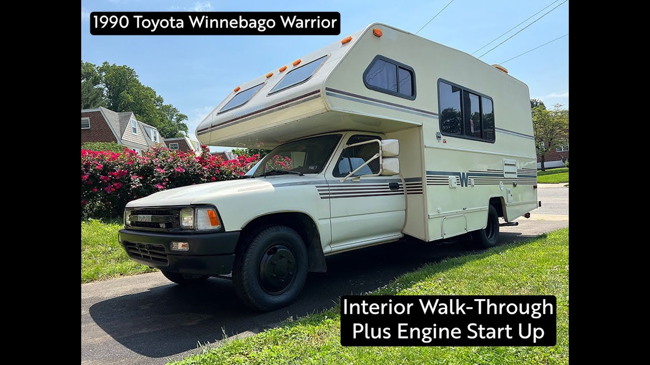 1990 Toyota Winnebago Warrior V6 3.0L Interior Walk-Through Plus Engine Start Up.