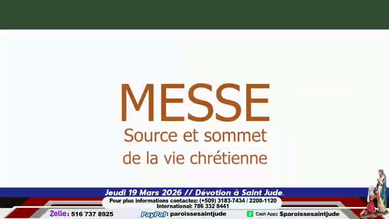 Jeudi 19 Mars 2026 // Dévotion à Saint Jude.