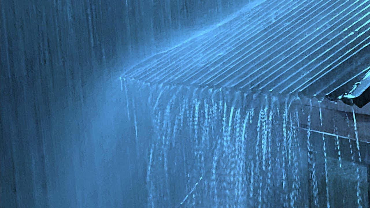 Torrential Rain On Roof On The Slopes Of The Mountain | Relaxing Rain Sounds ASMR