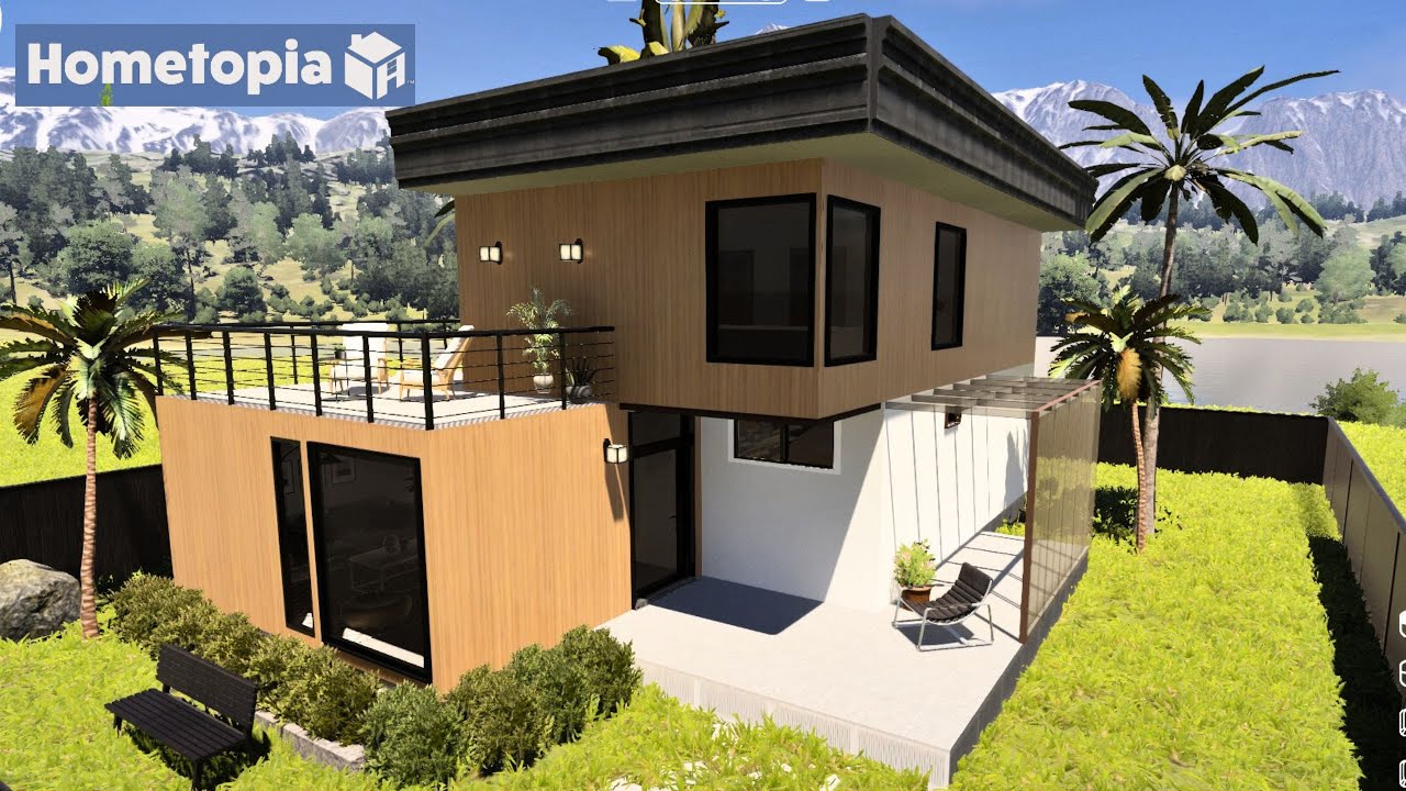 Hometopia | New Simulation Game | Modern Two-Story Tiny House | Speed Build