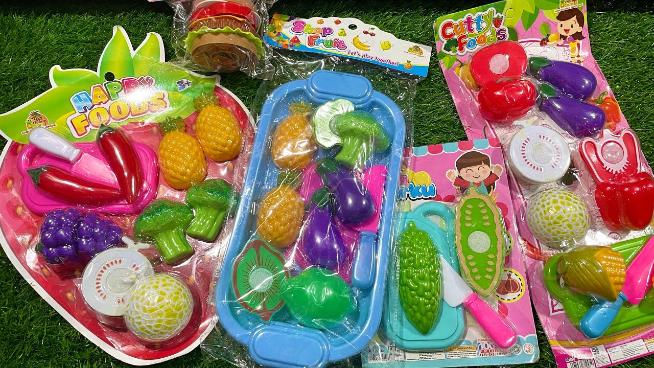 ASMR Unpacking fruit and vegetable toys, brokoli chili grapes and corn #fruit #asmr #toys #vegetable