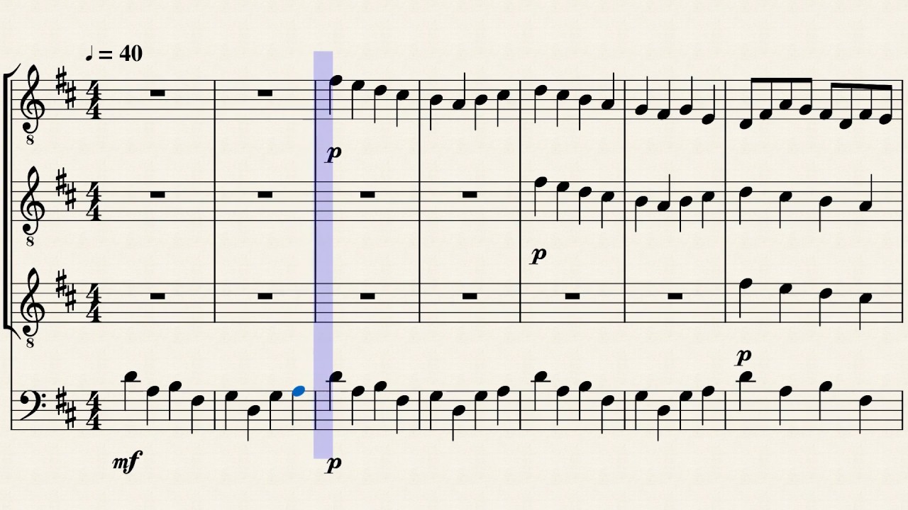 Pachelbel's Canon for 4 Guitars by Johann Pachelbel arr. Ryan Zhou