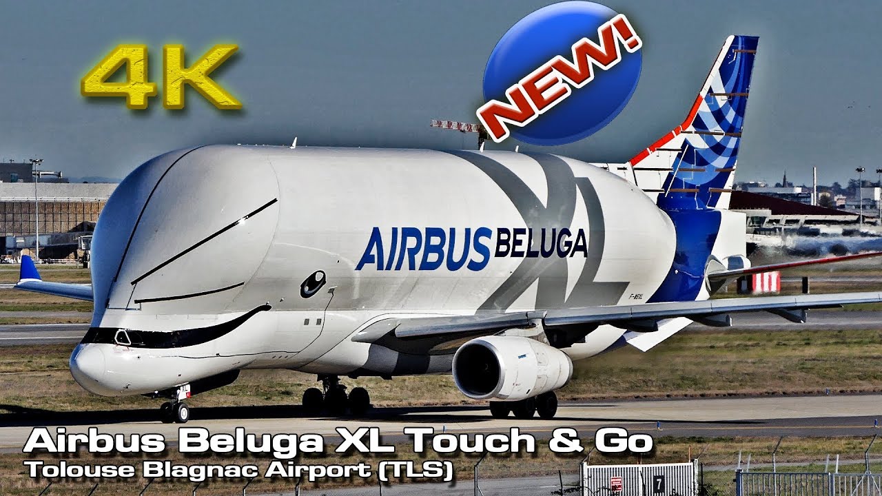 New Airbus Beluga XL [4K] Touch & Go (Close View) France!