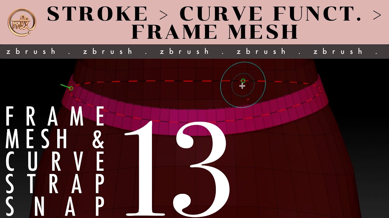 ZB_13 | Как сформировать ремень с застежкой Frame Mesh и Curve с субтитрами (4K)