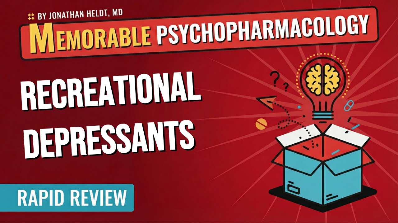 Recreational Depressants Mnemonics (Memorable Psychopharmacology Lecture 11)