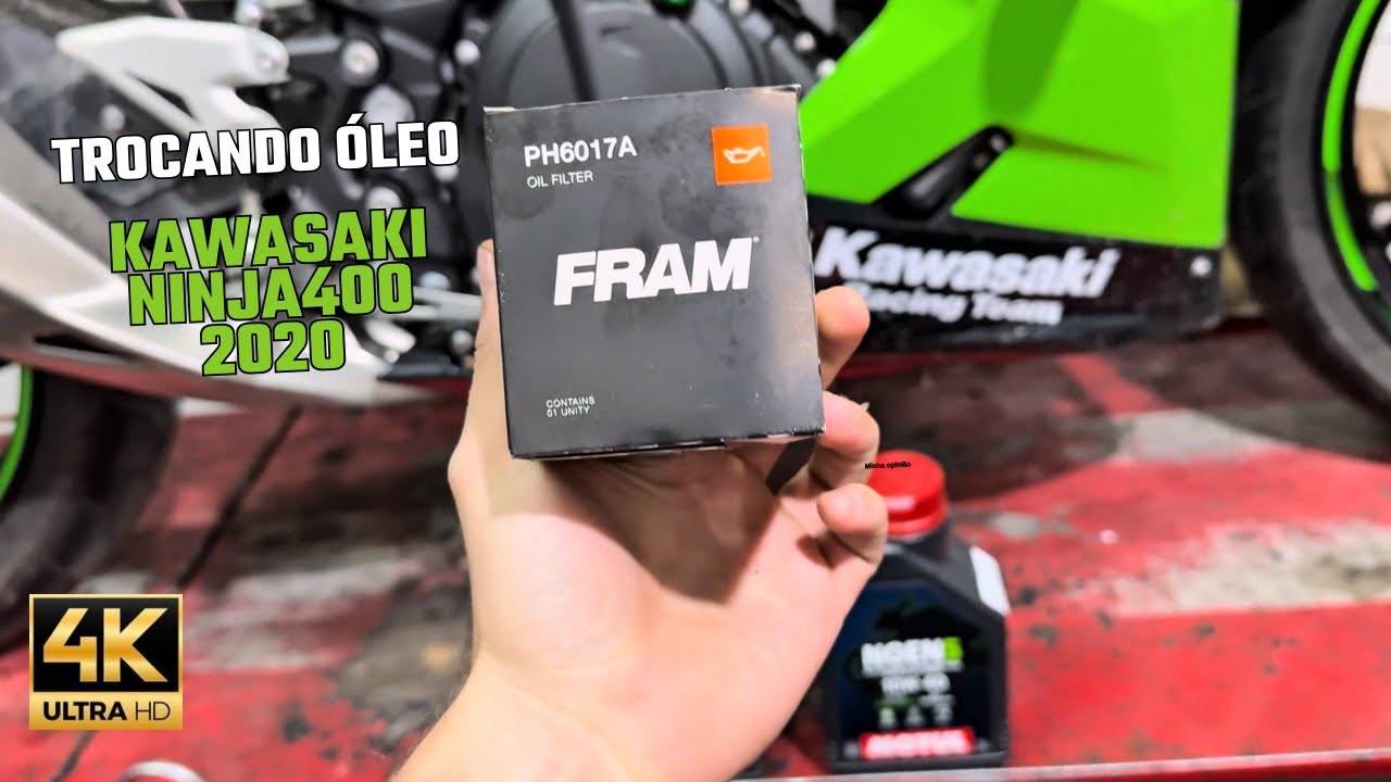 trocando oleo da minha kawasaki NINJA 400-como trocar óleo-qual óleo eu uso