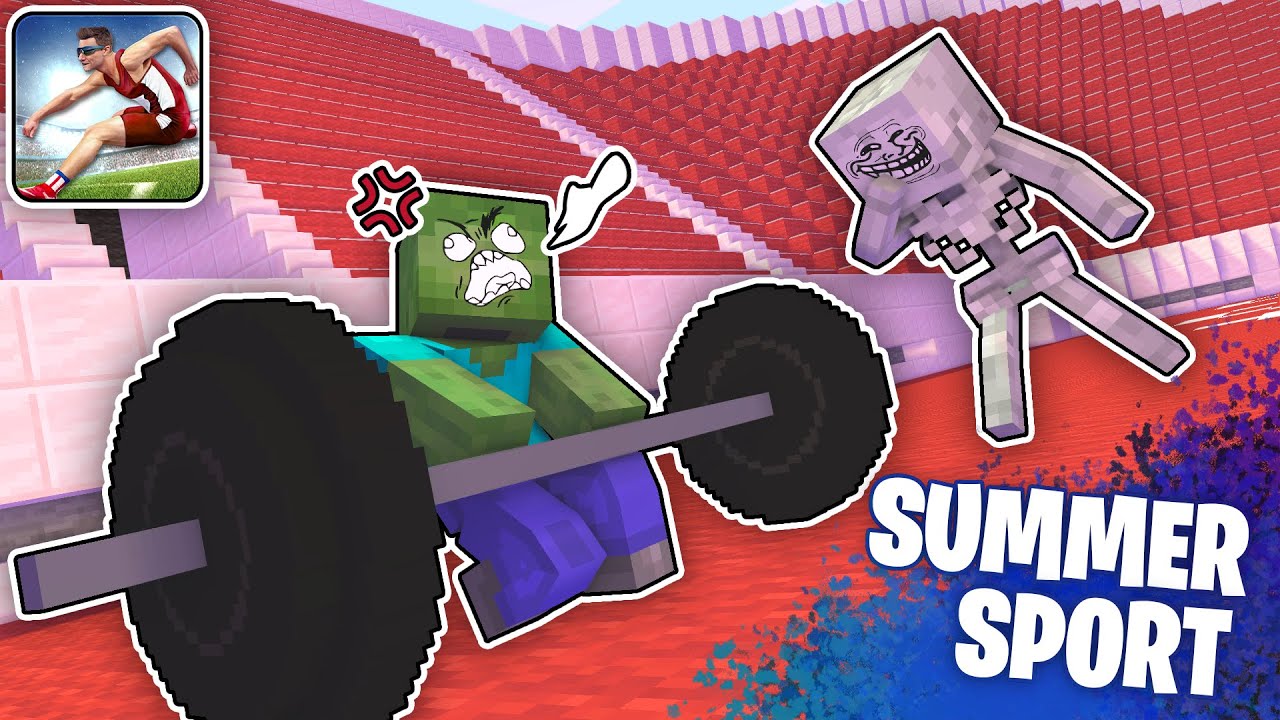 Monster School : Hilarious Summer Sports Event Challenge - Minecraft Animation