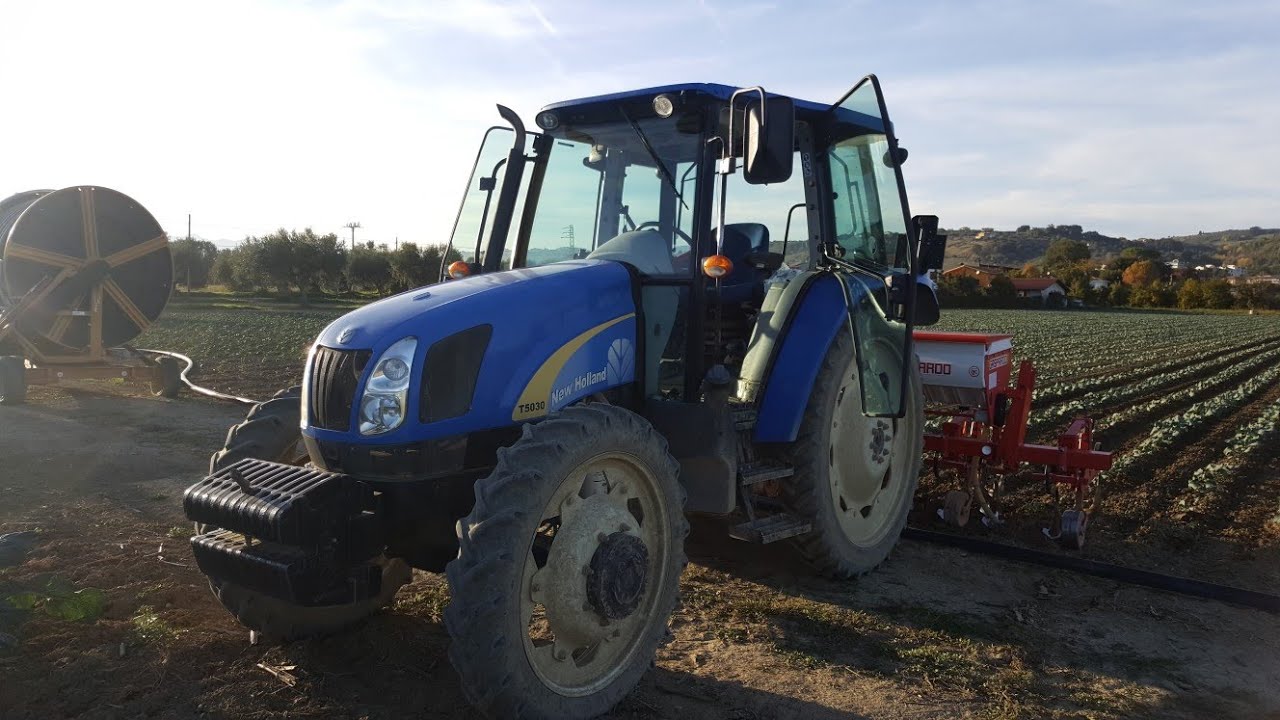 SARCHIATURA CAVOLFIORI 2017 | NEW HOLLAND T5030 + Sarchiatore GASPARDO