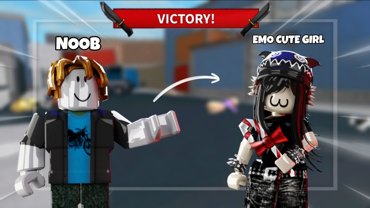 Играю в MM2 как милая эмо-девушка 🖤🔫// ROBLOX//MM2//JEYFVT