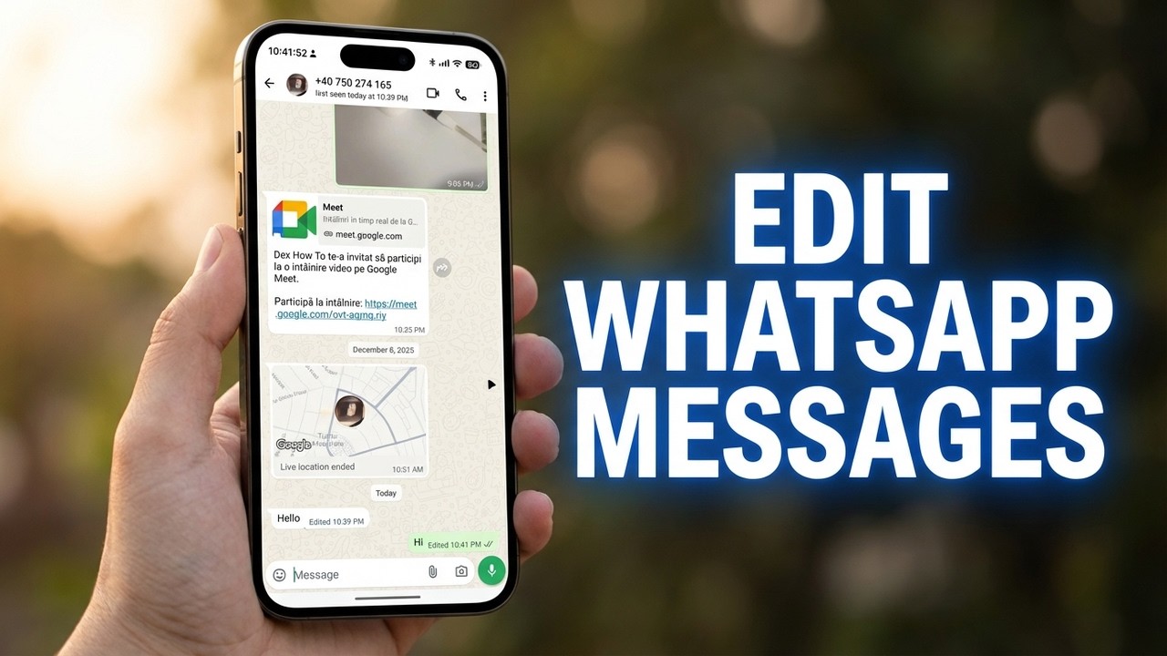 Как редактировать сообщения после отправки в WhatsApp