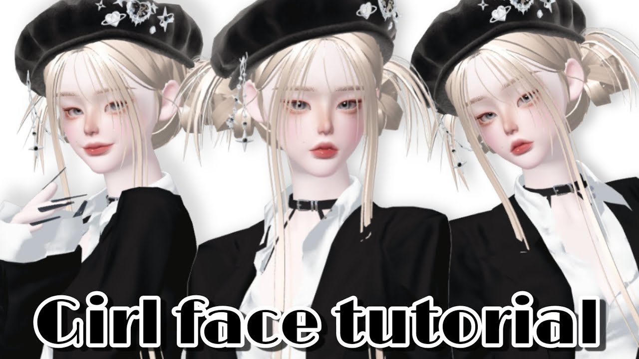 Zepeto : Girl face ep.53 สอนโมหน้าผู้หญิง🖤 tutorial face zepeto