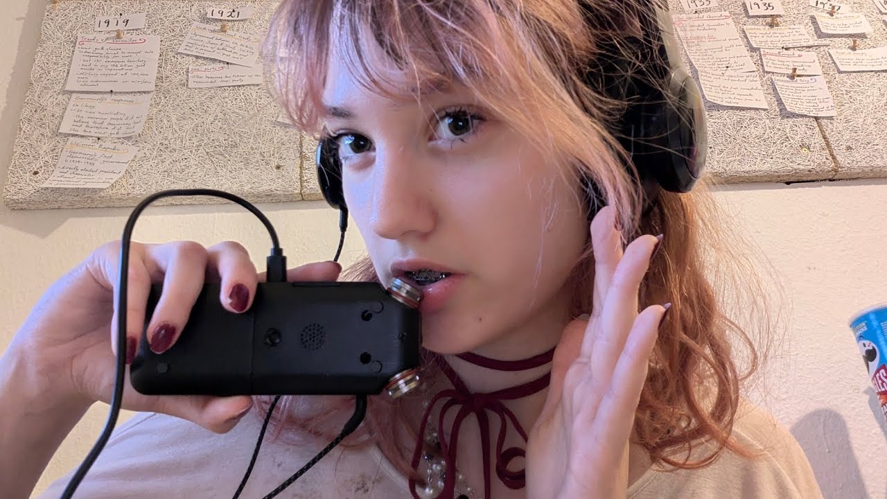 tascam mic biting + mouth sounds and yapping in ASMR