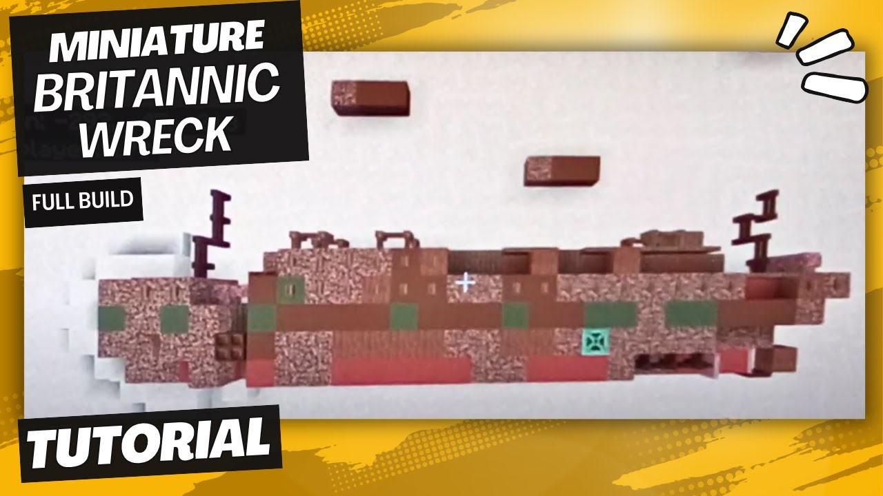 Miniature Minecraft HMHS Britannic Wreck Tutorial - Full Build!