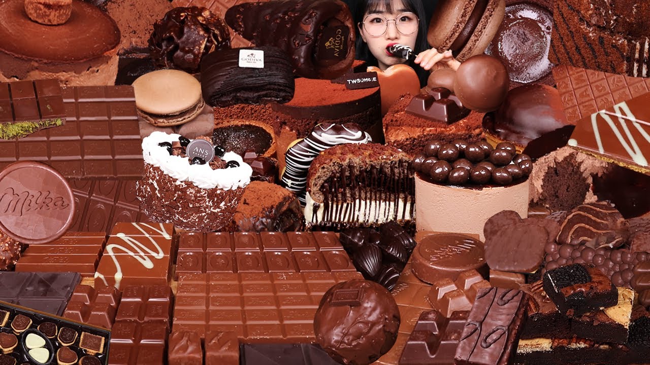 CHOCOLATE PARTY🍫 초콜릿 초코 디저트 먹방 CHOCOLATE CAKE ICE CREAM BREAD BROWNIE MACARON MUKBANG